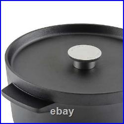 Seasoned Cast Iron Oven/Casserole, 6 Quart, Cast Iron Black