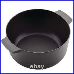 Seasoned Cast Iron Oven/Casserole, 6 Quart, Cast Iron Black