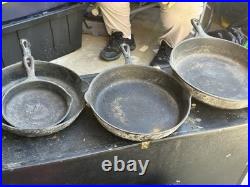 Set Of 4 Vintage Cast Iron Skillets