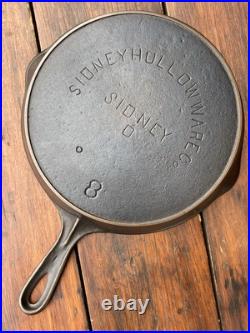 Sidney Hollow Ware #8 Cast Iron Skillet