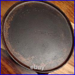 Sidney Hollow Ware Co. Cast Iron #8 Handled Griddle, Block Logo, Circa 1888-1897