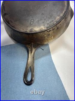 Sidney Hollow Ware, Wagner Ware #8, Plated, 1897-1903 Cast Iron Skillet