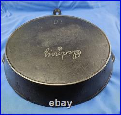Sidney O Hollow Wear #10 Vintage Script Logo Very Rare Cast Iron Skillet c 1887