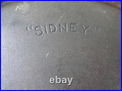 Sidney Vintage Cast Iron #9a Round Griddle Frying Pan Nice Condition Fast Ship