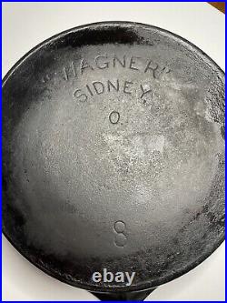 Skillet Arc Logo Wagner Sidney Cast Iron #8 Vintage USA