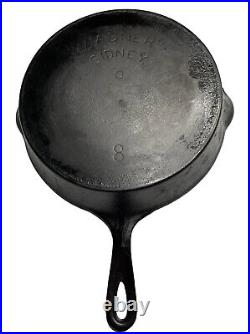 Skillet Arc Logo Wagner Sidney Cast Iron #8 Vintage USA