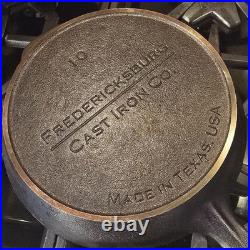 Skillet, Fredricksburg Cast Iron Company #10 Sits Flat Very Smooth