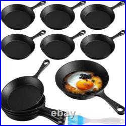 Skylety Mini Cast Iron Skillets Small Plate Restaurant Kitchen Skillets, 10 Sets