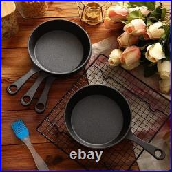 Skylety Mini Cast Iron Skillets Small Plate Restaurant Kitchen Skillets, 10 Sets