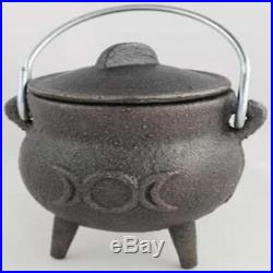 Small Triple Moon Cast Iron Cauldron By Age New Age New