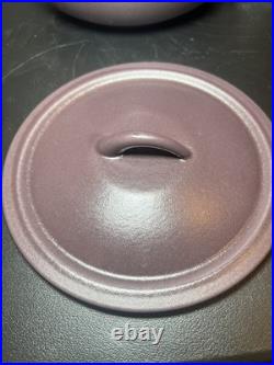 Smith And Clark 4QT Cast Iron Plum Purple Cauldron NWOT