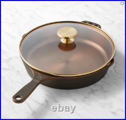 Smithey Seasoned Cast Iron Classic Skillet with Lid Heavy Duty Frying Pan Cookwa