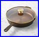 Smithey Seasoned Cast Iron Classic Skillet with Lid Heavy Duty Frying Pan Cookwa