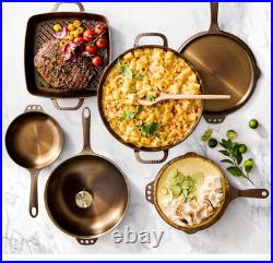 Smithey Seasoned Cast Iron Dual Handle Skillet with Lid 12 Inch Heavy Duty Fryin