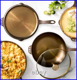 Smithey Seasoned Cast Iron Dual Handle Skillets Size 12