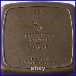 Smithey Seasoned Cast Iron Grill Pan 12 Inch Pre-Seasoned Dual Handle