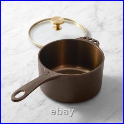 Smithey Seasoned Cast Iron Saucepan, 1-Qt