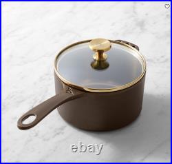 Smithey Seasoned Cast Iron Saucepan 1 Qt Heavy Duty Cooking Pot Cookware