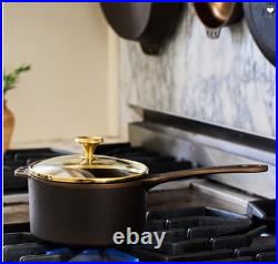 Smithey Seasoned Cast Iron Saucepan 1 Qt Heavy Duty Cooking Pot Cookware