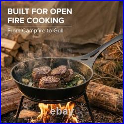 Solidteknics 9.5 Outdoor Skillet Australian Iron for BBQ & Outdoor Use