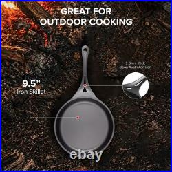 Solidteknics 9.5 Outdoor Skillet Australian Iron for BBQ & Outdoor Use