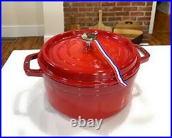 Staub 1102406 4 Quart Round Cocotte Cherry Red