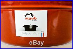 Staub 2.5 QT Quart Oval Dutch Oven Red Grenadine New No Box