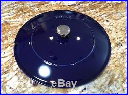 Staub Braiser 4 quart size 28 Blue Excellent Enameled Cast Iron