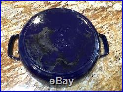 Staub Braiser 4 quart size 28 Blue Excellent Enameled Cast Iron