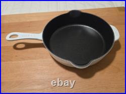 Staub Cast Iron 10 in, Fry Pan, White