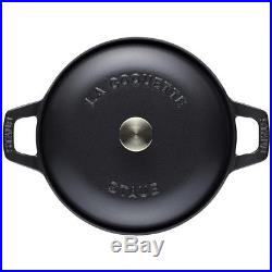 Staub Cast Iron 2.75-qt La Coquette Visual Imperfections Black Matte