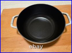 Staub Cast Iron 3.75 qt, Essential, French Oven, Snowflake