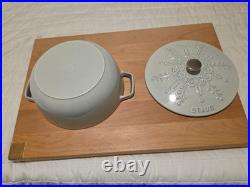 Staub Cast Iron 3.75 qt, Essential, French Oven, Snowflake