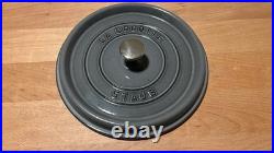Staub Cast Iron 4 qt, Round, Dutch Oven, Graphite Grey