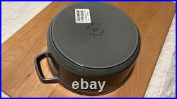 Staub Cast Iron 4 qt, Round, Dutch Oven, Graphite Grey