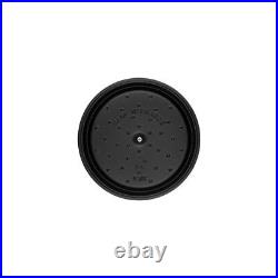 Staub Cast Iron Round Cocottes 4 Qt, Round, Cocotte, Black Matte