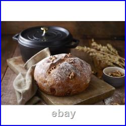 Staub Cast Iron Round Cocottes 4 Qt, Round, Cocotte, Black Matte