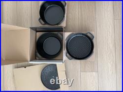 Staub Enameled Cast Iron 4-Piece Stackable Cookware Set La Mer BRAND NEW SEE Staub Enameled Cast Iron 4-Piece Stackable Cookware Set La Mer BRAND NEW SEE