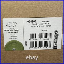 Staub Enameled Cast Iron Dutch Oven Round 5 Qt #26 Lime Green