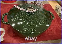 Staub Enameled Cast Iron Essential French Oven 3.75 Quart Basil Pine Tree NIB