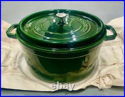 Staub La Cocotte X- Large 13.25 QT Dutch Oven, Basil Green RARE