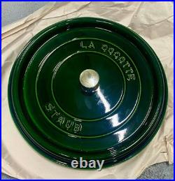 Staub La Cocotte X- Large 13.25 QT Dutch Oven, Basil Green RARE