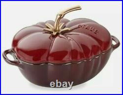 Staub Tomato Cocotte 9.5 25cm 2.9 L, 3qt Cast Iron Pot Cooker Bowl Grenadine