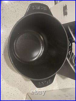 Staub cast iron rice pot shiny black