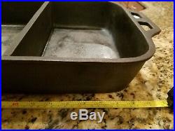 Super Rare Vintage Lodge Cast Iron Divided Fish Fryer