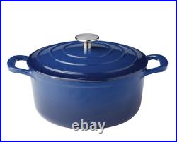 The 5-Piece Enamel Cast Iron Blue Color Set, Multi-purpose one-pot meals