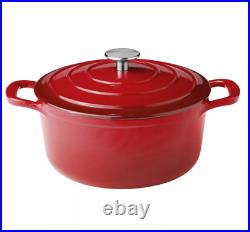 The 5-Piece Enamel Cast Iron Set, Better Sealing of The Pot Body, Red Color Set