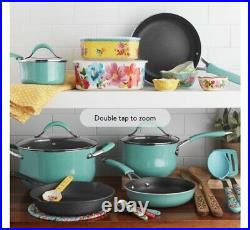 The Pioneer Woman Frontier Speckle 25-piece Nonstick & Cast Iron Cookware Combo