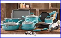 The Pioneer Woman Vintage Speckle 20-Piece Cookware Combo Set Kitchen Turquoise
