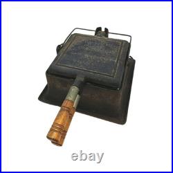 The Wagner M'F'G CO. Sidney O Square Cast Iron Waffle Maker 1910 With Base